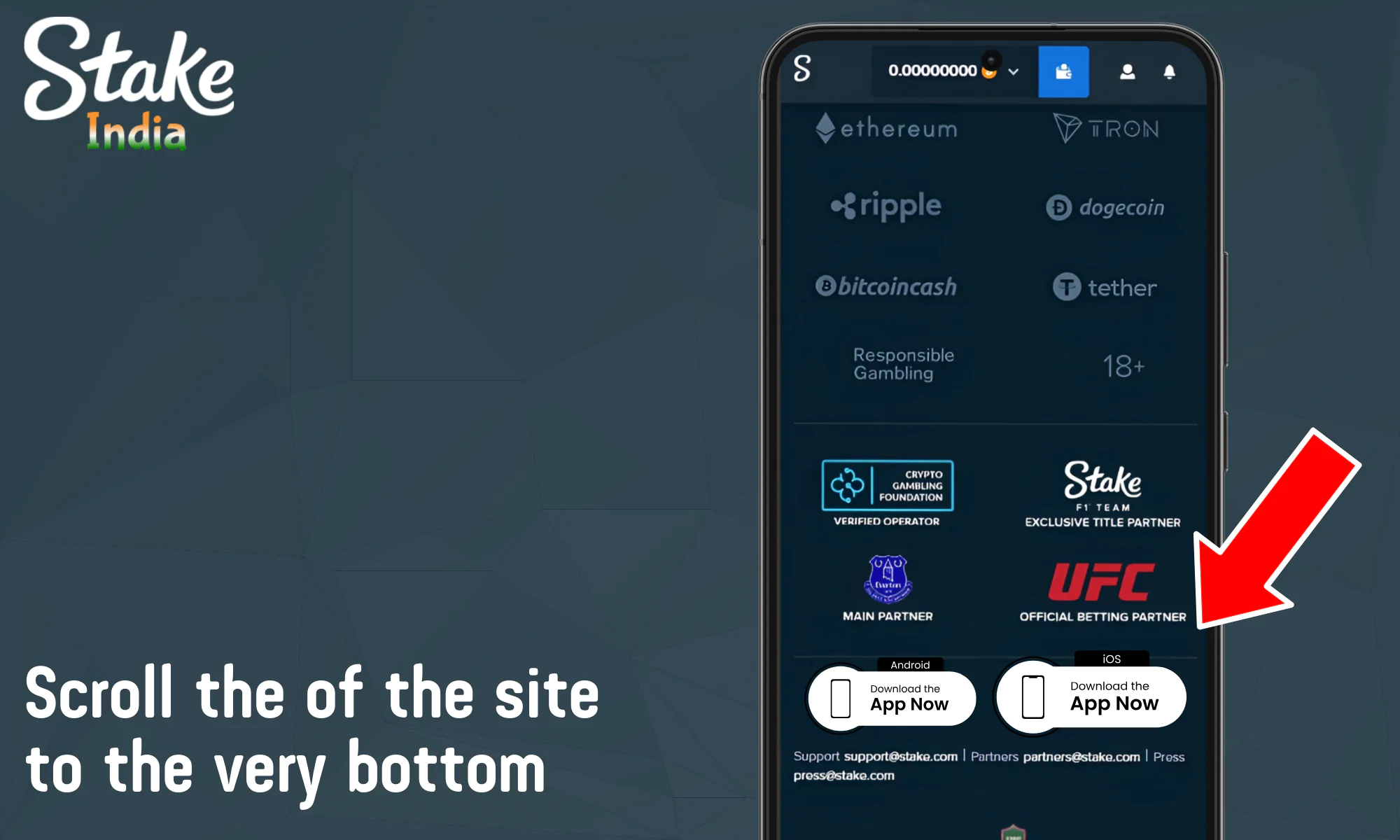 Scroll the front page of the site to the very bottom